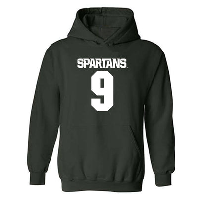 Michigan State - NCAA Baseball : Jacob Anderson - Generic Shersey Hooded Sweatshirt