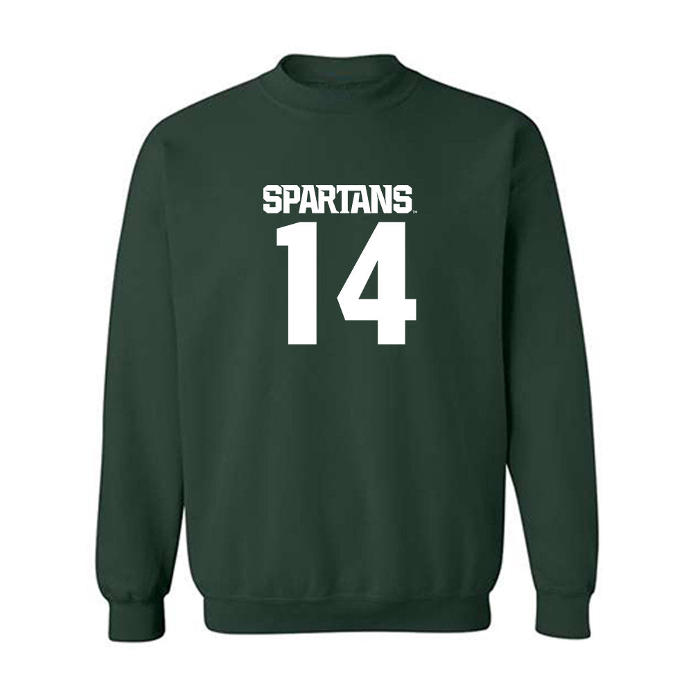 Michigan State - NCAA Men's Ice Hockey : Matt Lahey - Generic Shersey Crewneck Sweatshirt-0