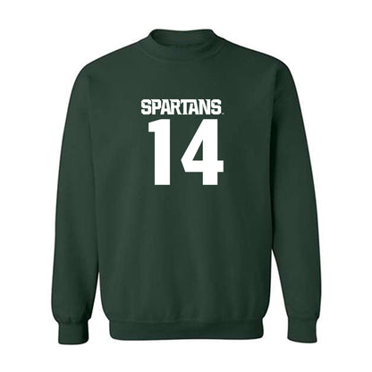 Michigan State - NCAA Men's Ice Hockey : Matt Lahey - Generic Shersey Crewneck Sweatshirt-0
