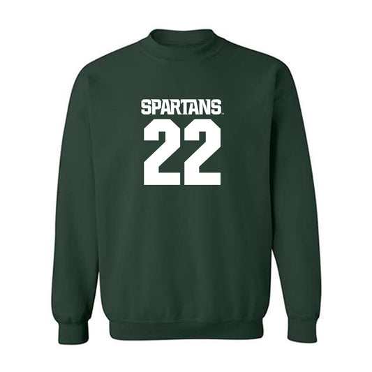 Michigan State - NCAA Men's Ice Hockey : Isaac Howard - Generic Shersey Crewneck Sweatshirt-0