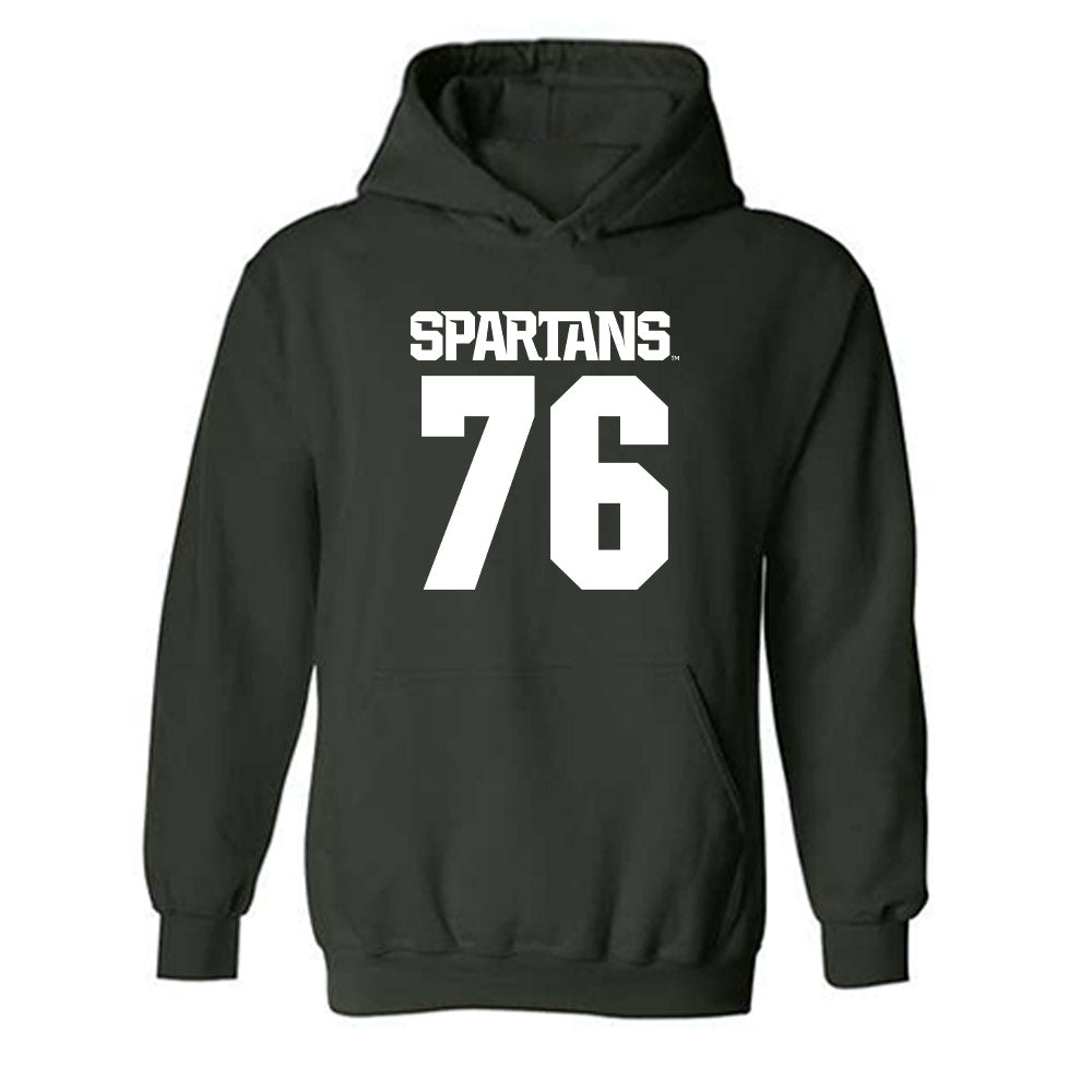 Michigan State - NCAA Football : Drew Nichols - Generic Shersey Hooded Sweatshirt-0
