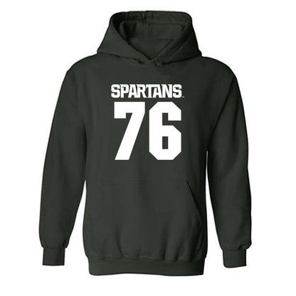 Michigan State - NCAA Football : Drew Nichols - Generic Shersey Hooded Sweatshirt-0
