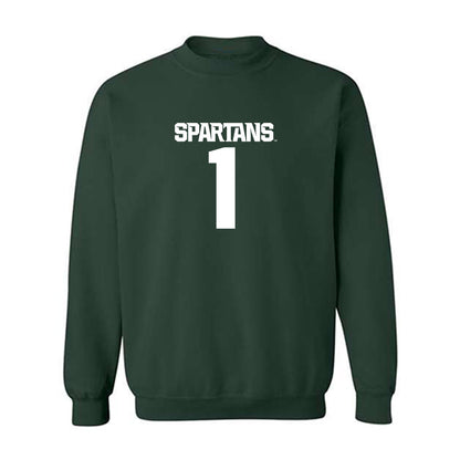 Michigan State - NCAA Men's Ice Hockey : Trey Augustine - Generic Shersey Crewneck Sweatshirt-0