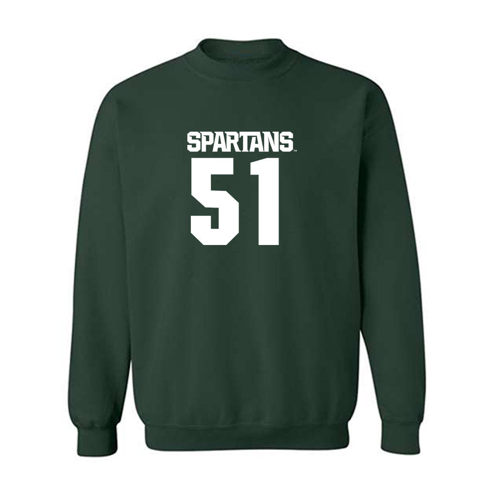 Michigan State - NCAA Football : Matthew Gulbin - Generic Shersey Crewneck Sweatshirt-0