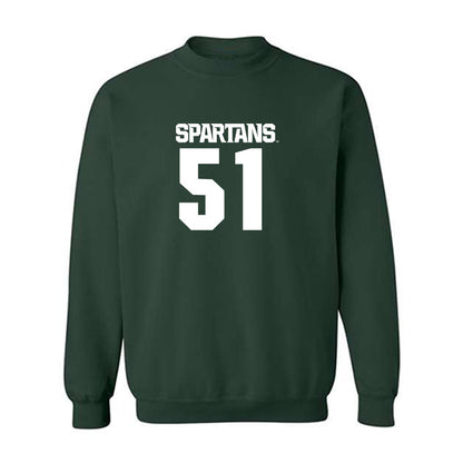 Michigan State - NCAA Football : Matthew Gulbin - Generic Shersey Crewneck Sweatshirt-0