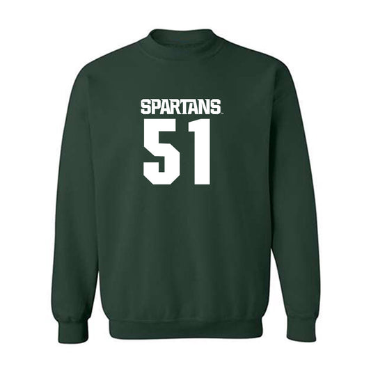 Michigan State - NCAA Football : Matthew Gulbin - Generic Shersey Crewneck Sweatshirt-0
