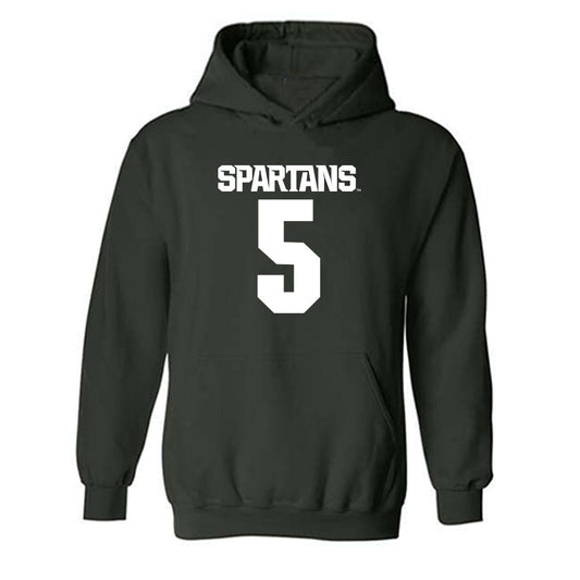 Michigan State - NCAA Women's Volleyball : Ky Clayton - Generic Shersey Hooded Sweatshirt