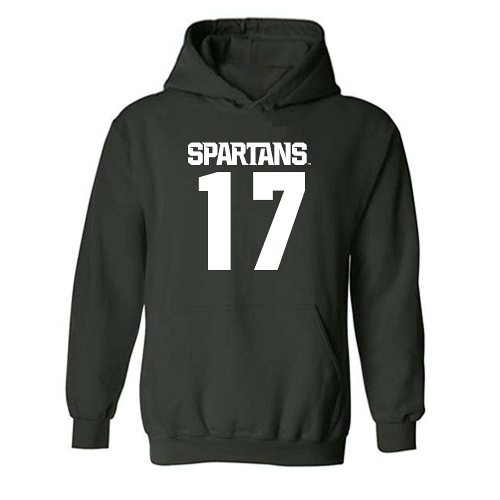 Michigan State - NCAA Softball : Ava Coffinger - Generic Shersey Hooded Sweatshirt-0
