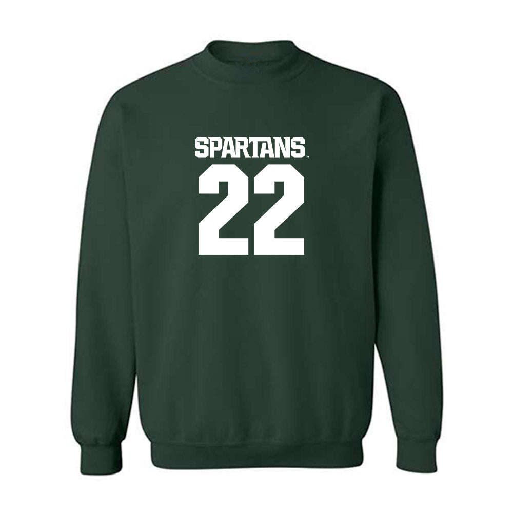 Michigan State - NCAA Women's Field Hockey : Madie Lasinski - Generic Shersey Crewneck Sweatshirt-0