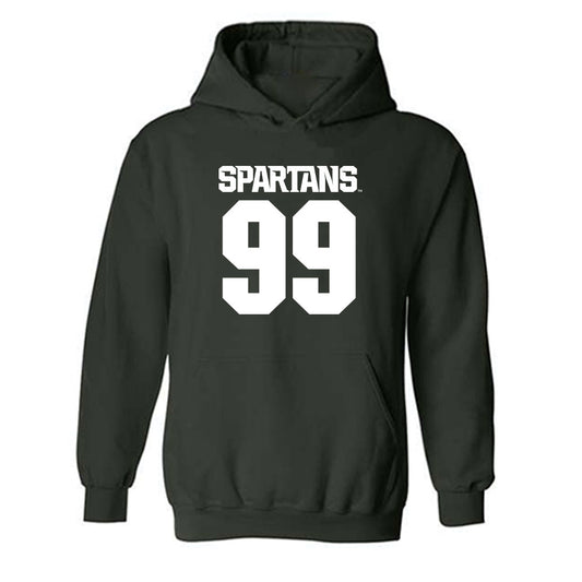 Michigan State - NCAA Men's Basketball : Divine-Collins Ugochukwu - Generic Shersey Hooded Sweatshirt-0