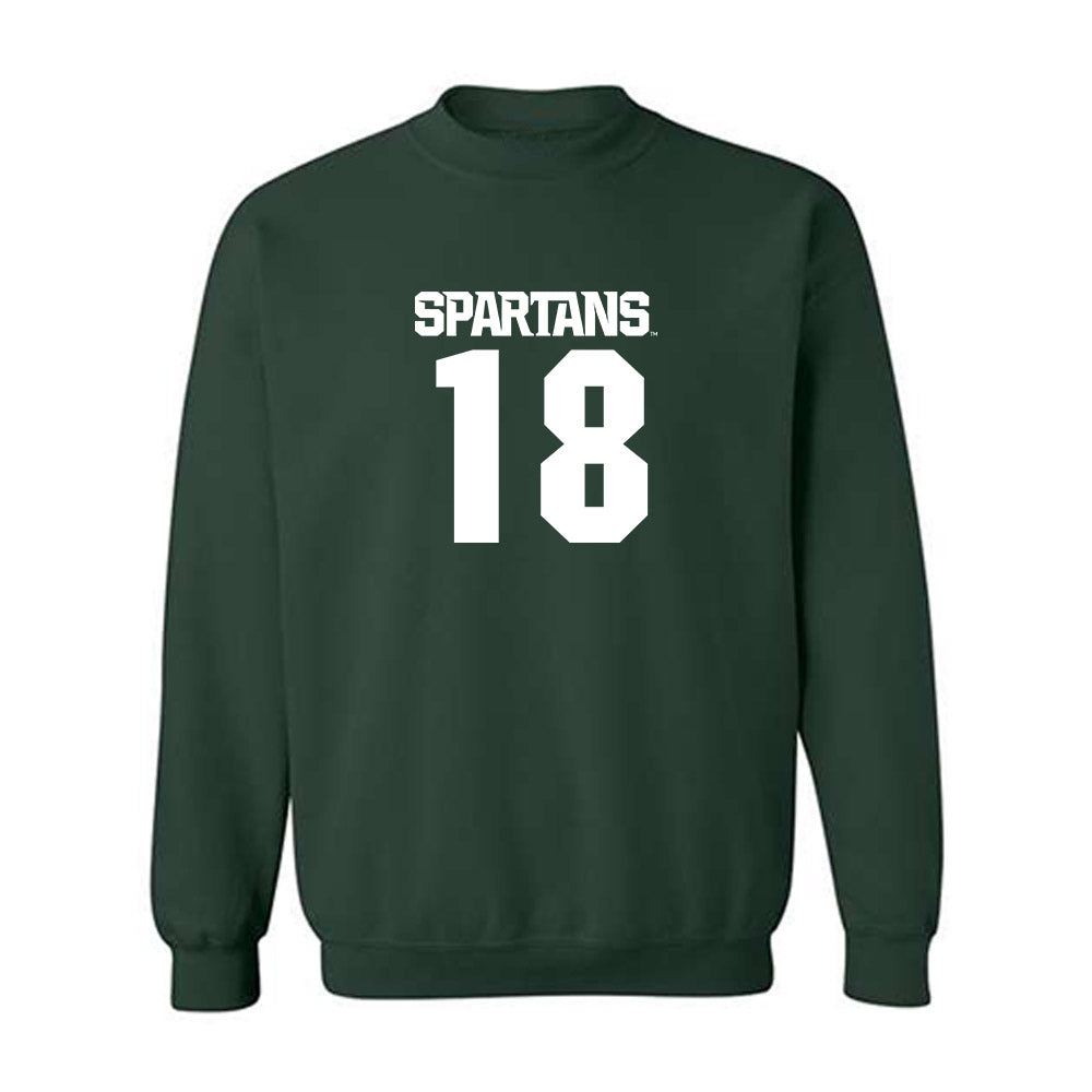 Michigan State - NCAA Baseball : Noah Bright - Generic Shersey Crewneck Sweatshirt