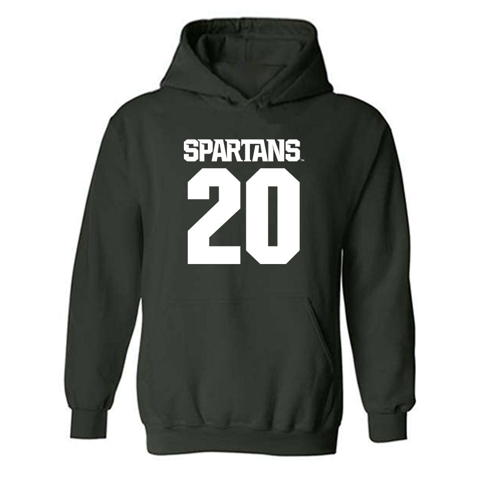 Michigan State - NCAA Softball : Hailey Bila - Generic Shersey Hooded Sweatshirt-0