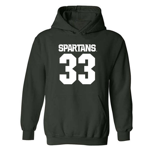 Michigan State - NCAA Women's Volleyball : Mya Bolton - Generic Shersey Hooded Sweatshirt