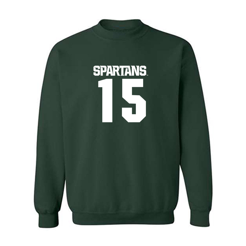 Michigan State - NCAA Men's Ice Hockey : Charlie Stramel - Generic Shersey Crewneck Sweatshirt-0