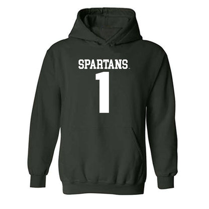 Michigan State - NCAA Men's Soccer : Michael Sly Jr - Generic Shersey Hooded Sweatshirt