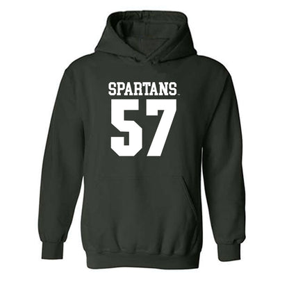 Michigan State - NCAA Football : Mason Nickel - Generic Shersey Hooded Sweatshirt