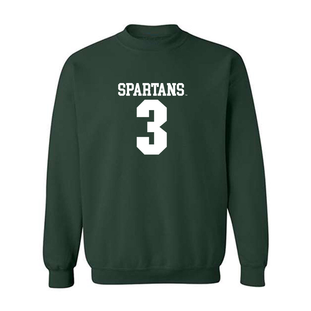 Michigan State - NCAA Women's Soccer : Taya Hjorth - Generic Shersey Crewneck Sweatshirt