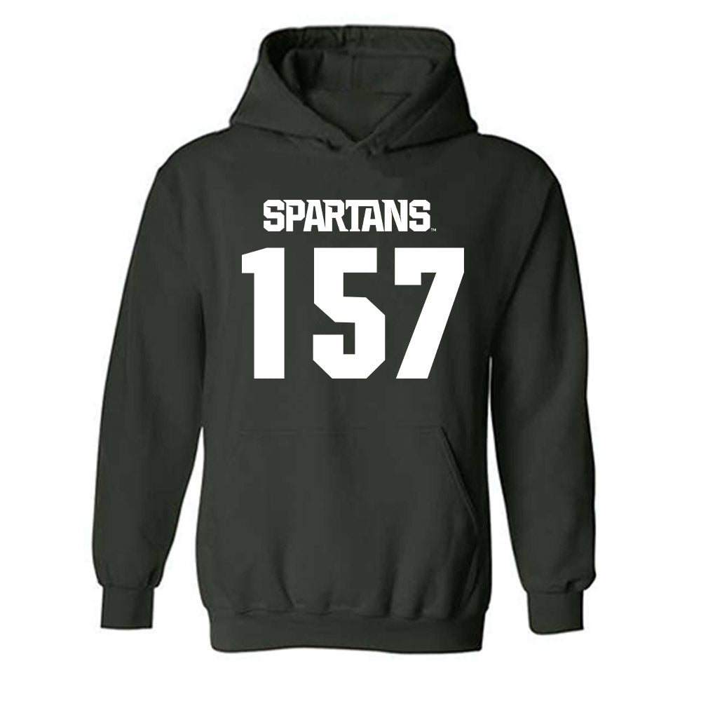 Michigan State - NCAA Wrestling : Darius Marines - Generic Shersey Hooded Sweatshirt-0
