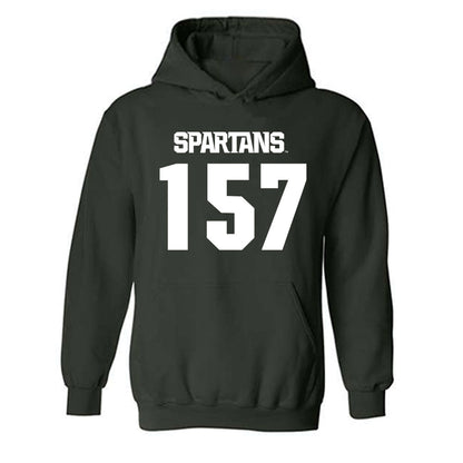 Michigan State - NCAA Wrestling : Darius Marines - Generic Shersey Hooded Sweatshirt-0