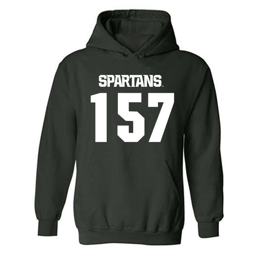 Michigan State - NCAA Wrestling : Darius Marines - Generic Shersey Hooded Sweatshirt-0