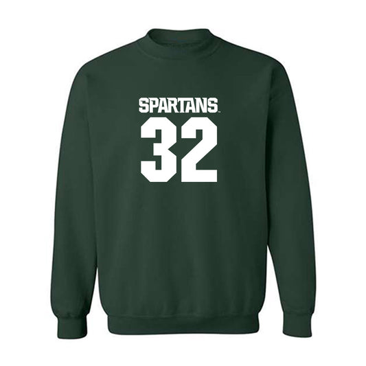 Michigan State - NCAA Men's Ice Hockey : Melvin Strahl - Generic Shersey Crewneck Sweatshirt-0