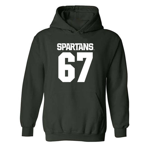 Michigan State - NCAA Football : Hayden Lorius - Generic Shersey Hooded Sweatshirt-0