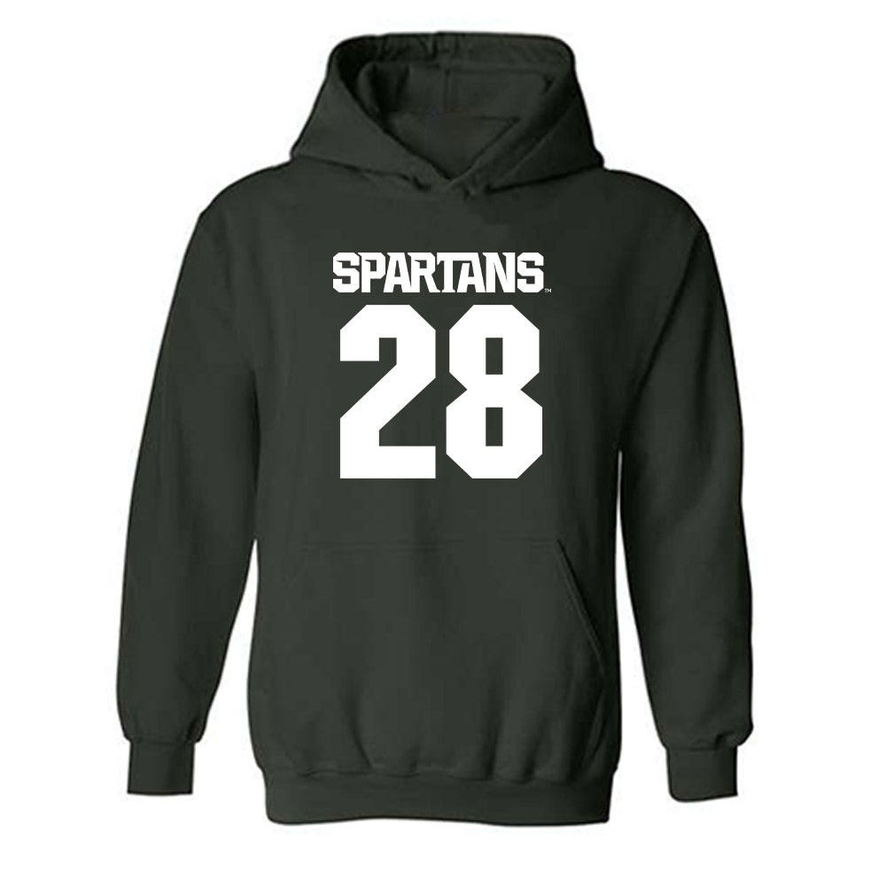 Michigan State - NCAA Baseball : Aidan Donovan - Generic Shersey Hooded Sweatshirt-0