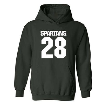 Michigan State - NCAA Baseball : Aidan Donovan - Generic Shersey Hooded Sweatshirt-0