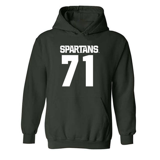 Michigan State - NCAA Football : Robert Wright Jr - Generic Shersey Hooded Sweatshirt-0