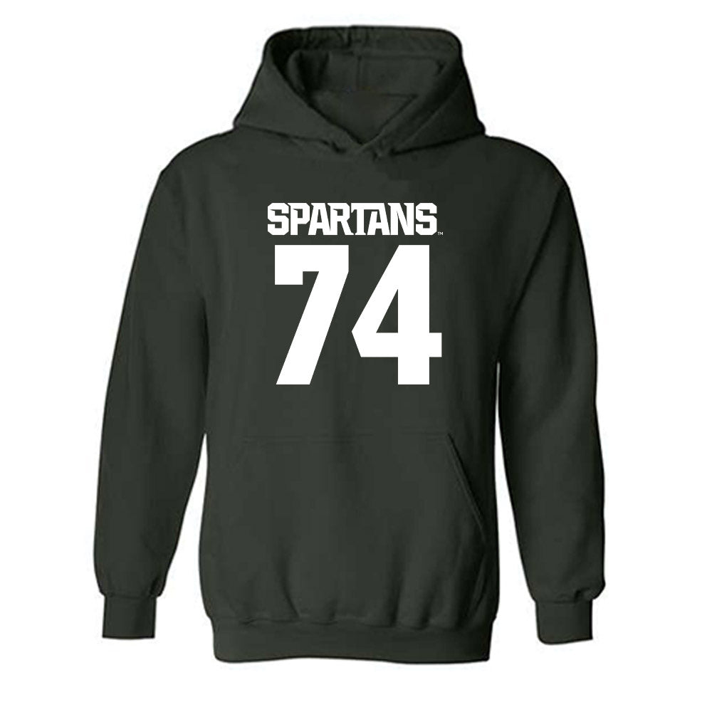 Michigan State - NCAA Football : Gavin Broscious - Generic Shersey Hooded Sweatshirt-0