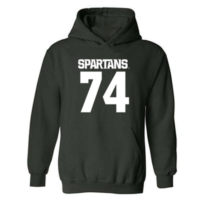 Michigan State - NCAA Football : Gavin Broscious - Generic Shersey Hooded Sweatshirt-0