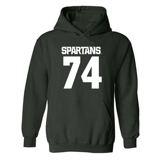 Michigan State - NCAA Football : Gavin Broscious - Generic Shersey Hooded Sweatshirt-0