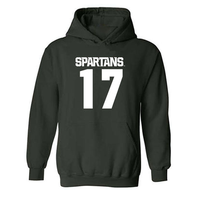 Michigan State - NCAA Football : Braylon Collier - Generic Shersey Hooded Sweatshirt-0
