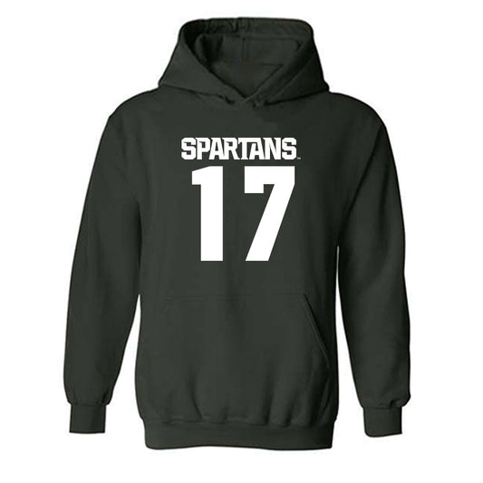 Michigan State - NCAA Football : Braylon Collier - Generic Shersey Hooded Sweatshirt-0