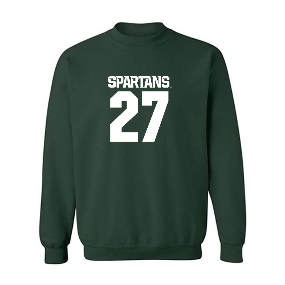 Michigan State - NCAA Football : Darrin Jones Jr - Generic Shersey Crewneck Sweatshirt-0