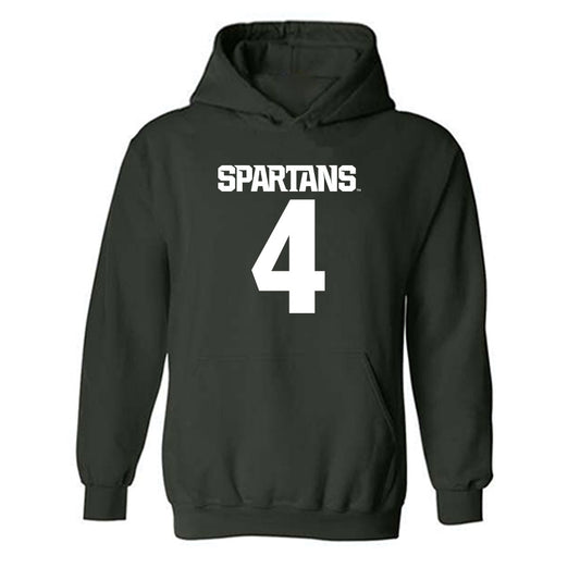 Michigan State - NCAA Men's Ice Hockey : Nash Nienhuis - Generic Shersey Hooded Sweatshirt-0