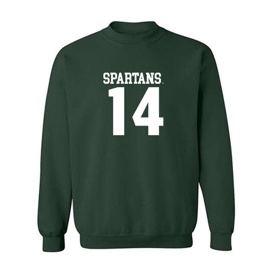 Michigan State - NCAA Men's Soccer : Joshua Adam - Generic Shersey Crewneck Sweatshirt