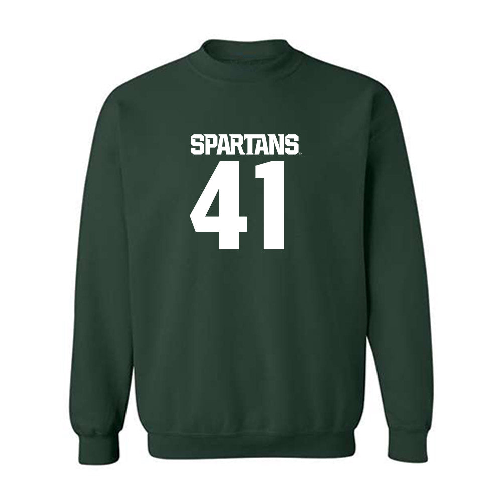 Michigan State - NCAA Football : David Santiago - Generic Shersey Crewneck Sweatshirt-0