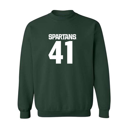 Michigan State - NCAA Football : David Santiago - Generic Shersey Crewneck Sweatshirt-0