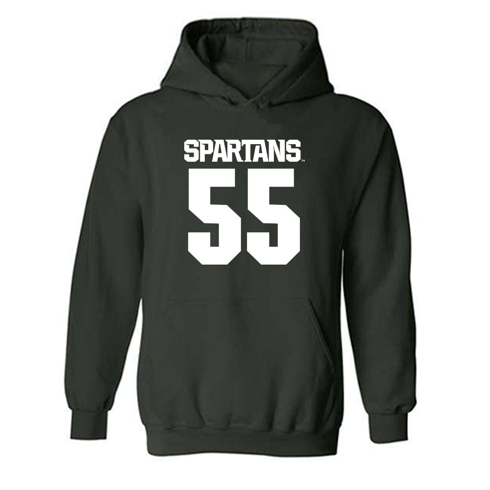 Michigan State - NCAA Men's Basketball : Coen Carr - Generic Shersey Hooded Sweatshirt-0