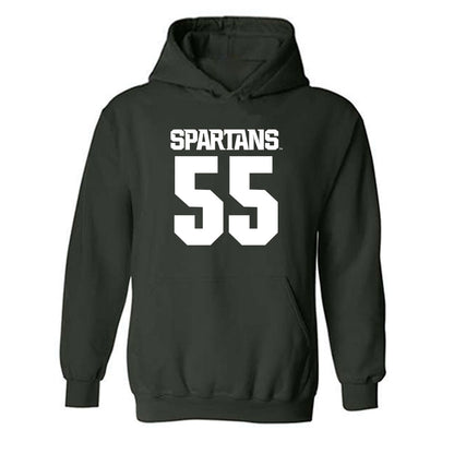 Michigan State - NCAA Men's Basketball : Coen Carr - Generic Shersey Hooded Sweatshirt-0