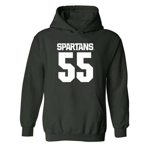 Michigan State - NCAA Men's Basketball : Coen Carr - Generic Shersey Hooded Sweatshirt-0