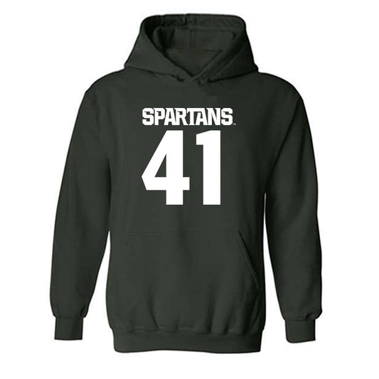 Michigan State - NCAA Football : David Santiago - Generic Shersey Hooded Sweatshirt-0
