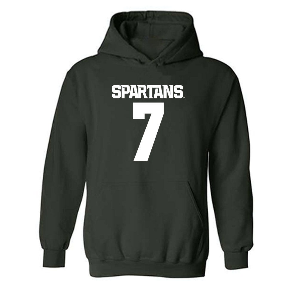 Michigan State - NCAA Men's Ice Hockey : David Gucciardi - Generic Shersey Hooded Sweatshirt-0