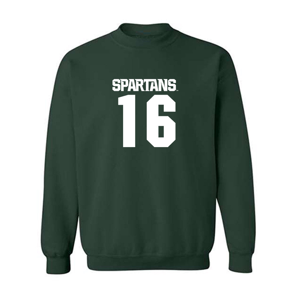 Michigan State - NCAA Women's Volleyball : Kalea Norton - Generic Shersey Crewneck Sweatshirt-0