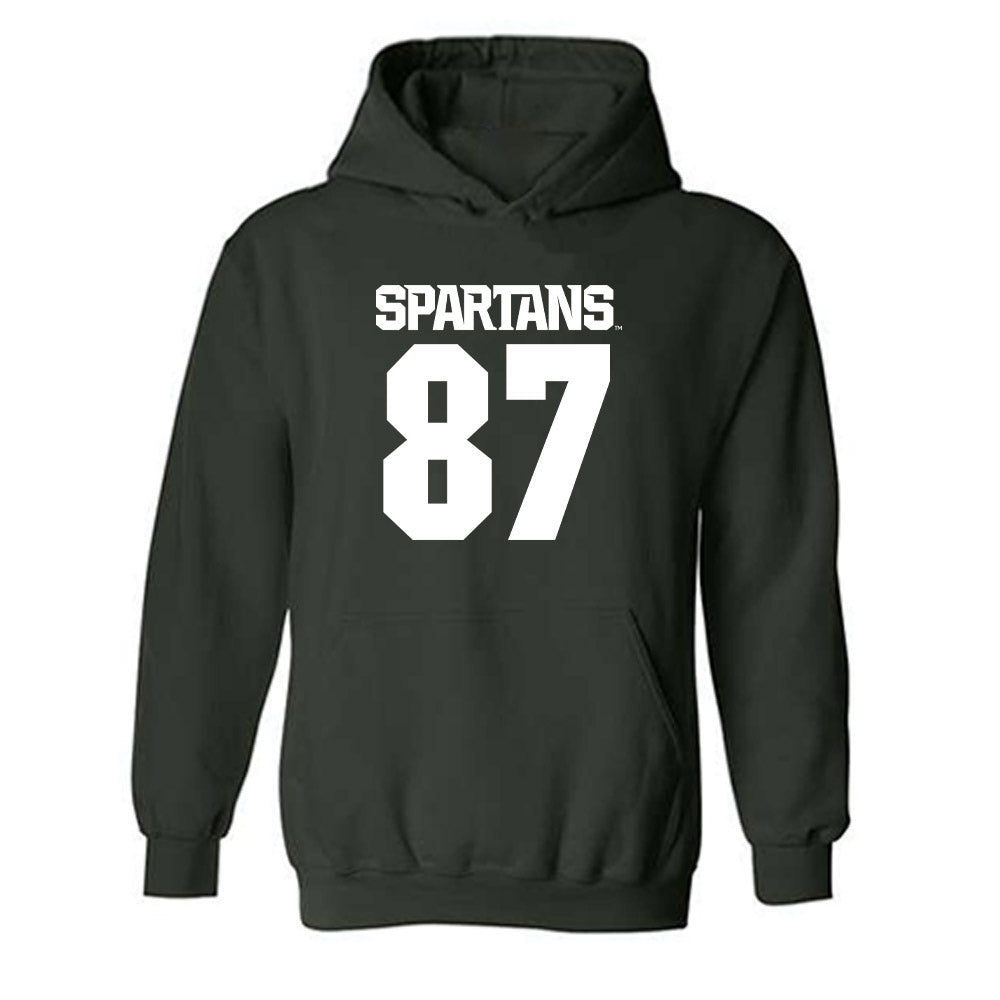Michigan State - NCAA Football : Luke DeJager - Generic Shersey Hooded Sweatshirt-0