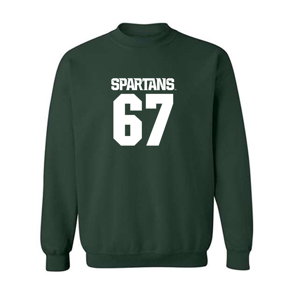 Michigan State - NCAA Football : Hayden Lorius - Generic Shersey Crewneck Sweatshirt-0