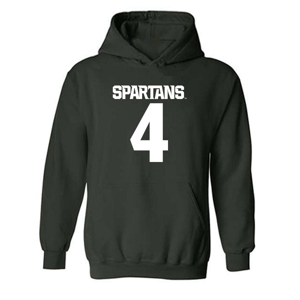 Michigan State - NCAA Men's Ice Hockey : Colin Ralph - Generic Shersey Hooded Sweatshirt-0