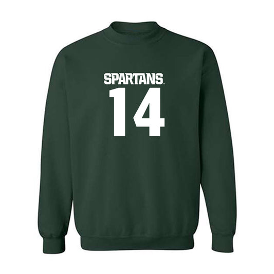 Michigan State - NCAA Football : Malcolm Bell - Generic Shersey Crewneck Sweatshirt-0
