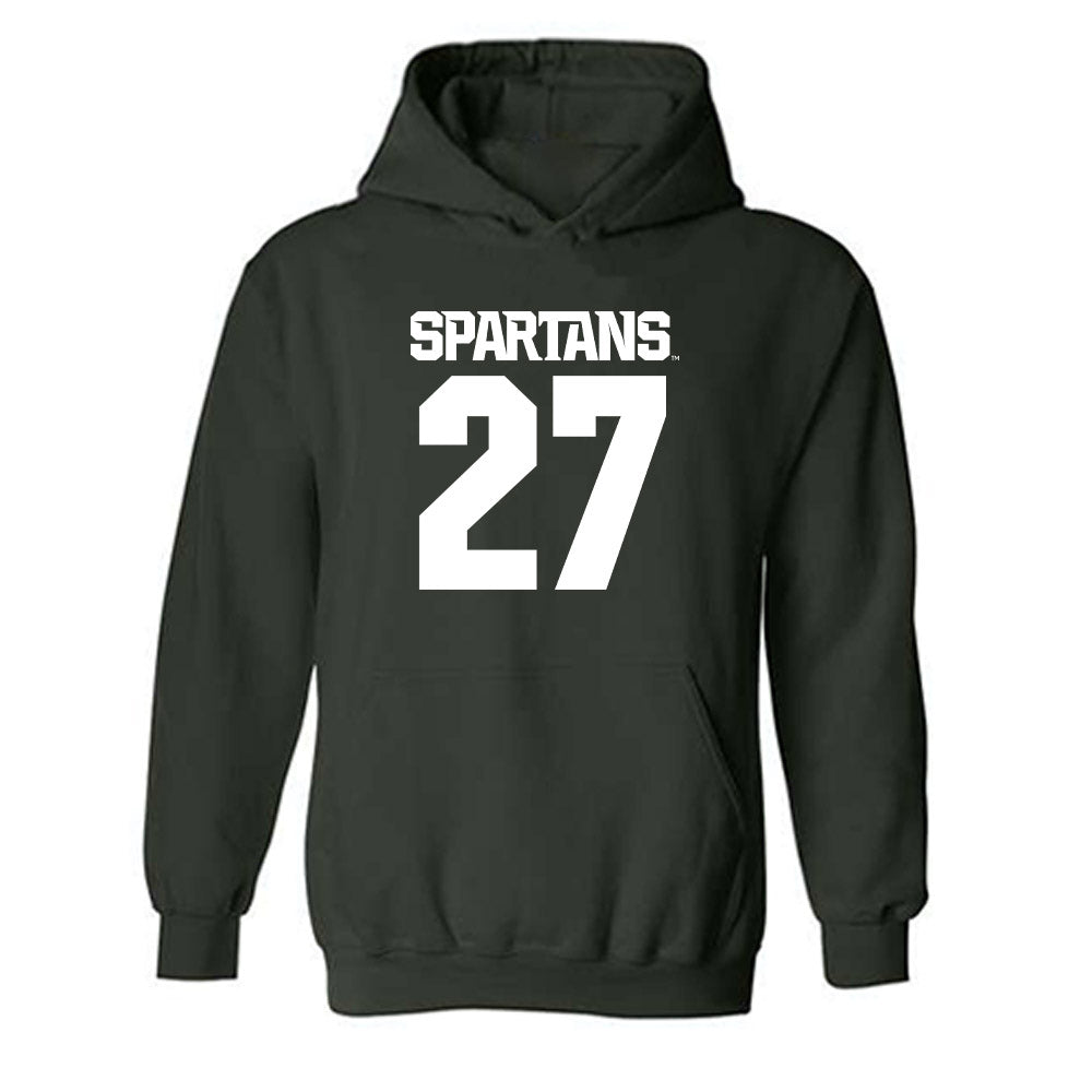 Michigan State - NCAA Football : Darrin Jones Jr - Generic Shersey Hooded Sweatshirt-0